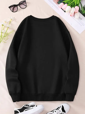 Women's Winter Casual Long Sleeve Crew Neck Sweatshirt, Black Shirt 🖤👕